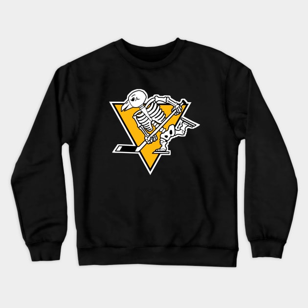 PENGUINS SKULL HOCKEY Crewneck Sweatshirt by BURN444